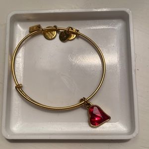 Alex and Ani Gold Tone Heart Bracelet